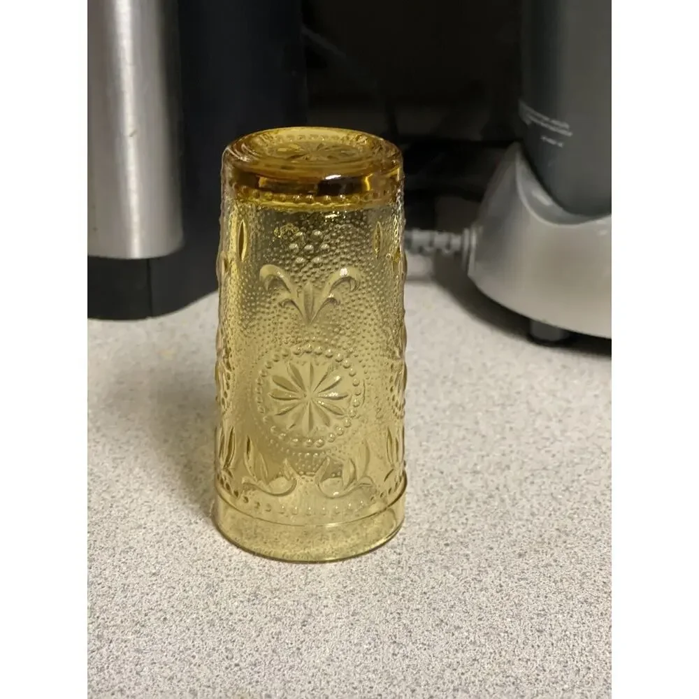 1 Vintage Brockway Glass American‎ Concord Amber Juice Glass Goblet 4oz